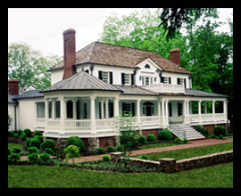 New house and grand porch at the Greenbrier, West Virginia, designed by Candace Smith Architect