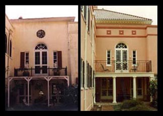 Before and after renovations to historic landmark Casa Maria, in Albemarle County, Virginia, designed by architect Candace Smith, AIA