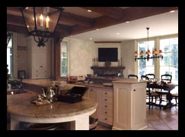 Kitchen and breakfast room in addition to Virginia residence, designed by architect Candace Smith, AIA
