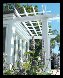 Pool house and pergola addition for residence in Charlottesville, Virginia, designed by Candace M.P. Smith Architect